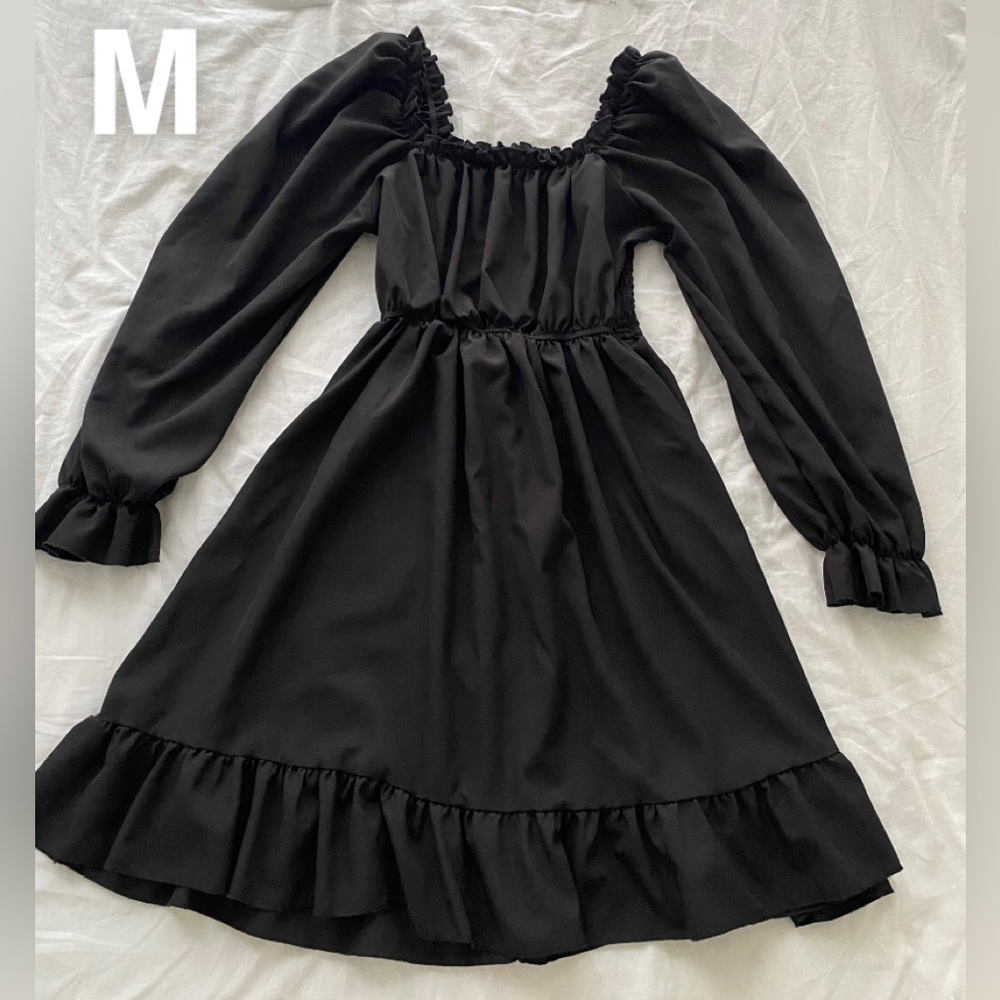 Black peasant dress